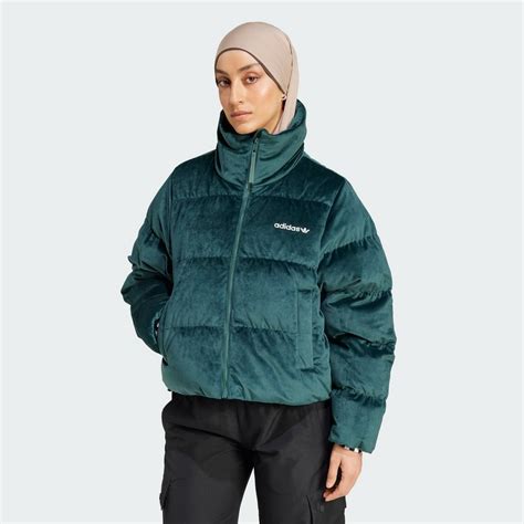 adidas regen jas|adidas Regen Velvet Down Puffer Jacket .